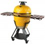 Kamadogrill �54 cm | Keramisk kolgrill i Yellow Pineapple-design med termometer