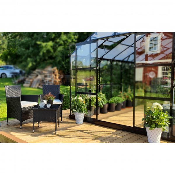 Växthus 12,7m² | 5 års stormgaranti | 4mm säkerhetsglas Växthus 12,7m² | 5 års stormgaranti | 4mm säkerhetsglas