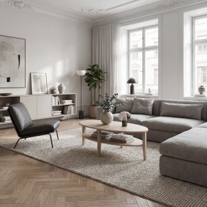 Soffbord 120 cm | Oljad ek, oval design & praktisk hylla | Atlanta
