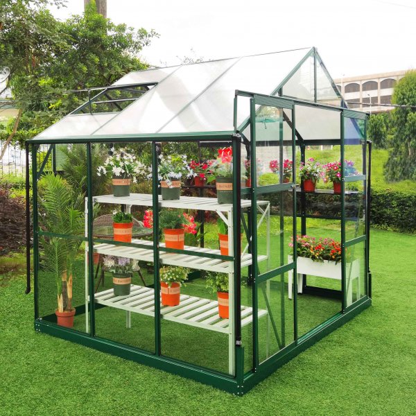 Glasväxthus 4,9m² | 4mm säkerhetsglas | 5 års stormgaranti Glasväxthus 4,9m² | 4mm säkerhetsglas | 5 års stormgaranti
