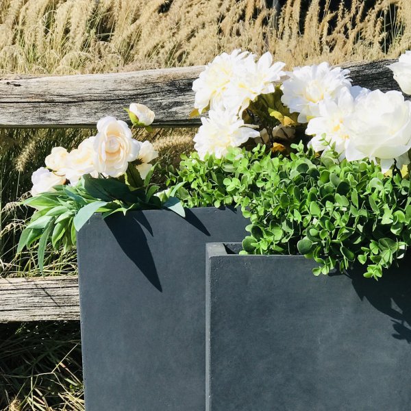 Fiberarmerad utekruka | Granit/svart