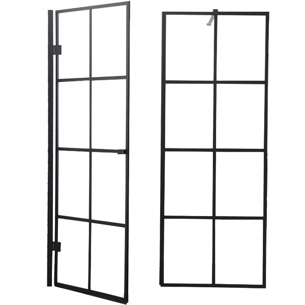 Duschväggar med svarta profiler | 8mm säkerhetsglas Duschväggar med svarta profiler | 8mm säkerhetsglas