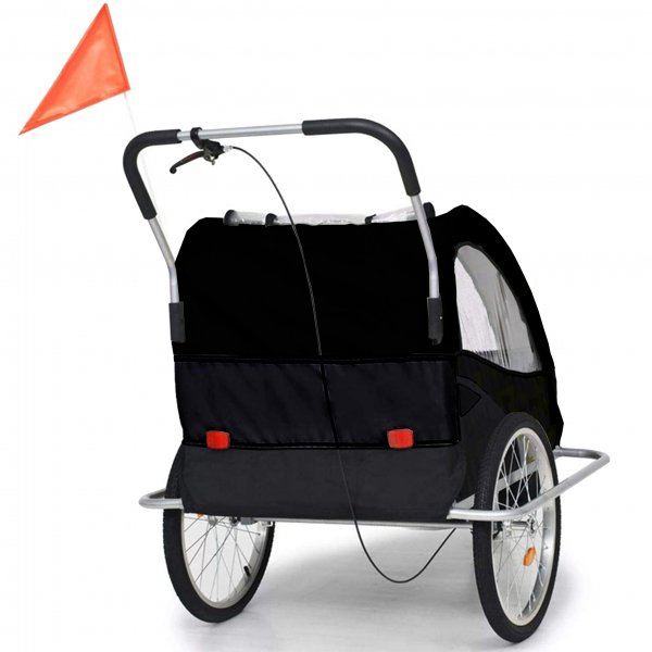 Cykelvagn/barnvagn 2-i-1 | 2 säten | Lastkapacitet 40kg | Hopfällbar - FYNDVARA Cykelvagn/barnvagn 2-i-1 | 2 säten | Lastkapacitet 40kg | Hopfällbar - FYNDVARA