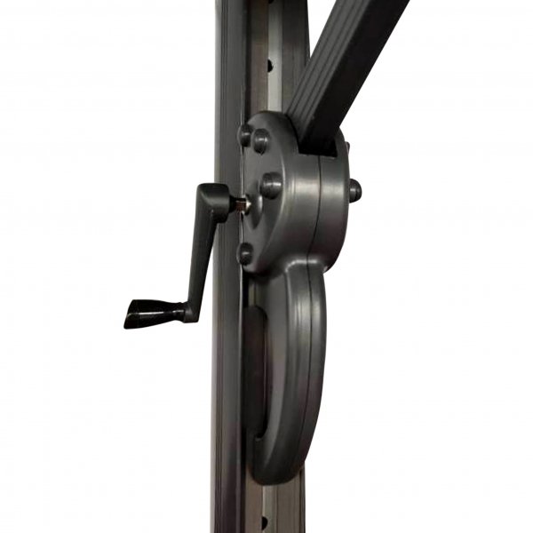 Rektangulrt premiumparasoll 3x4m | Kraftig konstruktion | Gr