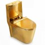 Modern guldtoalett | S-l�s 300 mm | Lyxig WC med sifonisk spolning