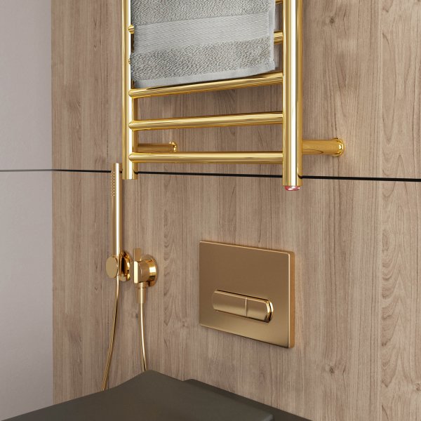 Elektrisk handdukstork 52x110x12cm | Mässing Elektrisk handdukstork 52x110x12cm | Mässing