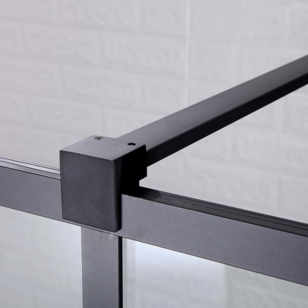 Duschväggar med svarta profiler | 8mm säkerhetsglas Duschväggar med svarta profiler | 8mm säkerhetsglas