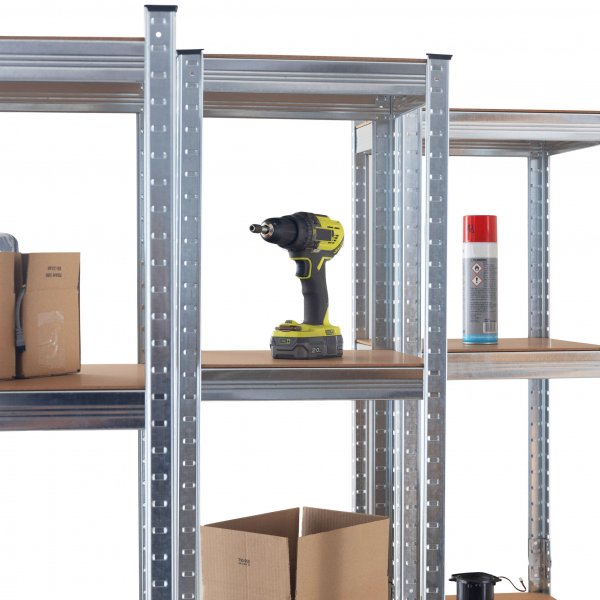 Fyra frvaringshyllor 40x40x180cm | Galvaniserat stl