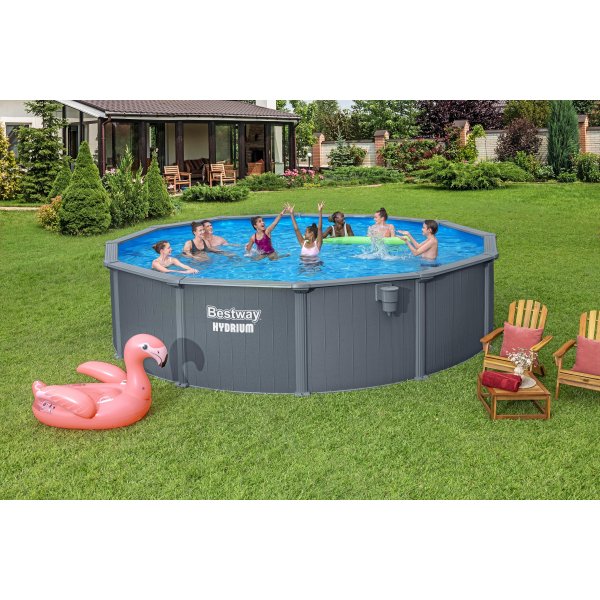 Bestway pool ovan mark Ø5,49m – 132cm djup | Hydrium™ Stålväggspool Set (561CS) Bestway pool ovan mark Ø5,49m – 132cm djup | Hydrium™ Stålväggspool Set (561CS)