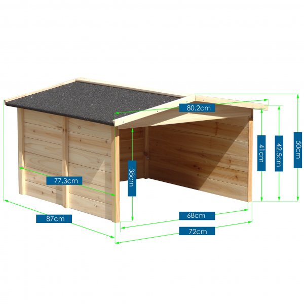 Hus/garage till robotgrsklippare - 87x80cm