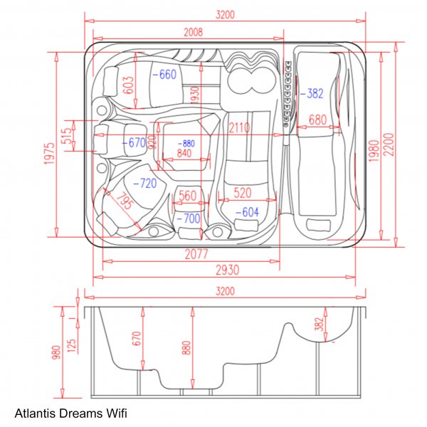 Spabad Atlantis Dreams WiFi - 6 personer | Lyfco