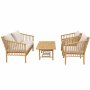 Bambu loungegrupp utomhus | Soffa, 2 f�t�ljer & bord i naturmaterial
