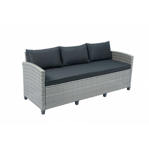 Loungegrupp med soffa, 2 f�t�ljer & bord i gr�tt | Arholma