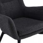 Elegant textilf�t�lj med h�g rygg | Boucl� Gr� | Kim