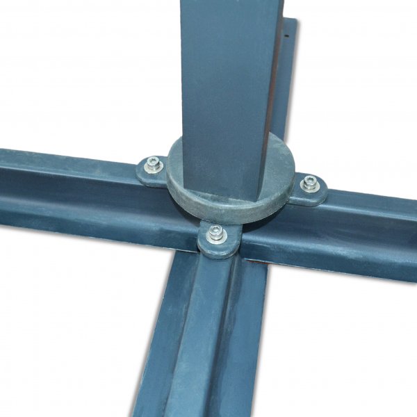 Helautomatiskt premiumparasoll 4x4m med granitfot | Gr�