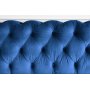Chesterfieldsoffa 2-sits | Bl� sammet, kallskum & avtagbar kl�dsel | Milton