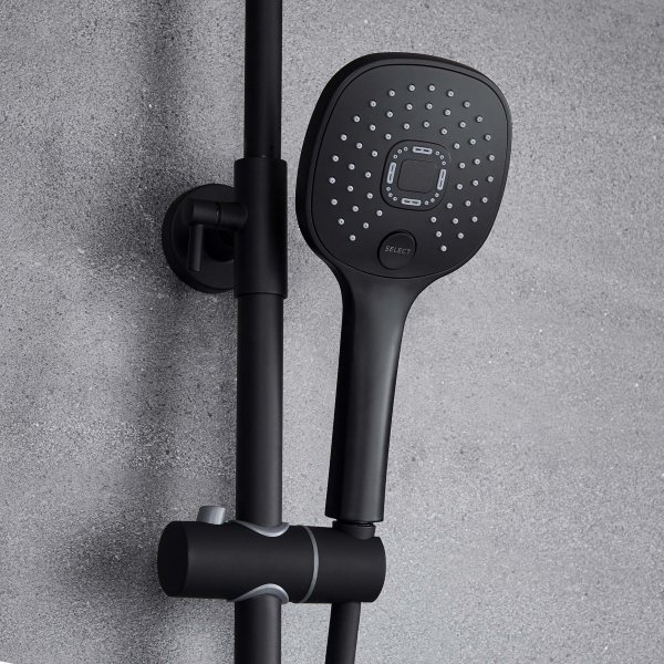 Takduschset med LED-display | Svart Takduschset med LED-display | Svart