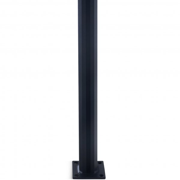 ndstolpe till glasrcke | Svart