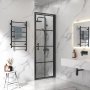 Nanobehandlad duschdrr 90x200cm | 6mm skerhetsglas | Svart