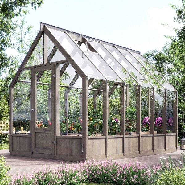 V�xthus 8,2 m� | Tr�v�xthus med h�rdat glas | Extra h�g takh�jd