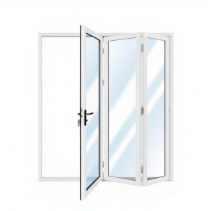 Vikbar altandörr 1,8 x 2,0 m | Aluminium vit | Enkelglas Vikbar altandörr 1,8 x 2,0 m | Aluminium vit | Enkelglas