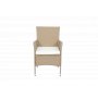 Rund matgrupp | Bord �100 cm & 4 stolar med dynor | Tyl�sand � Beige