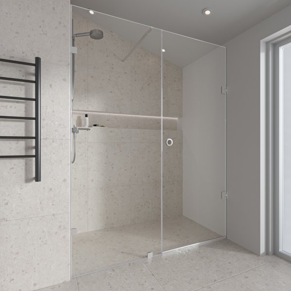 Duschhörna/duschväggar 80x80x210cm | Klarglas med kromdetaljer | Avery Duschhörna/duschväggar 80x80x210cm | Klarglas med kromdetaljer | Avery