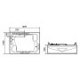 Bubbelbadkar Augustus | 182x129x52cm | H�ger | Tv� personer