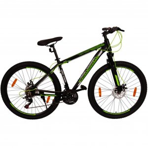 Mountainbike 27,5" | 21 v�xlar - Shimano | Urban Terrain - Svart/gr�n - FYNDVARA