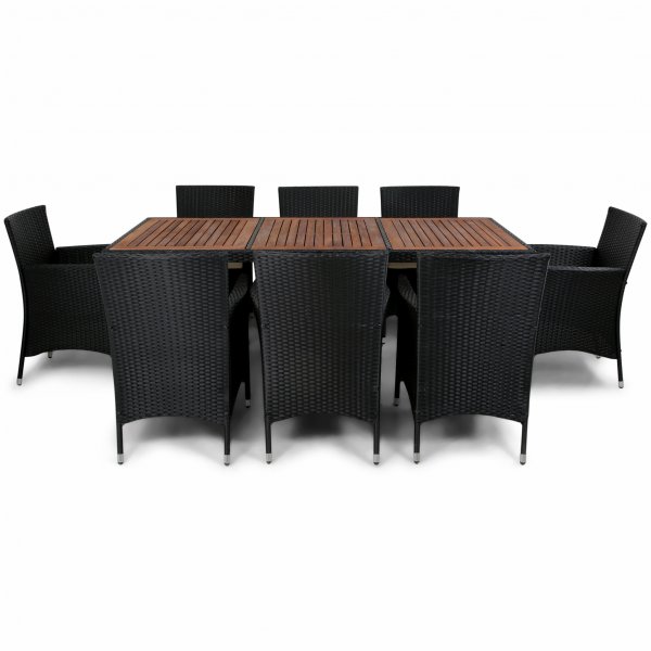 Matgrupp tr�dg�rdsm�bler i konstrotting | 8 stolar | Hunnebostrand