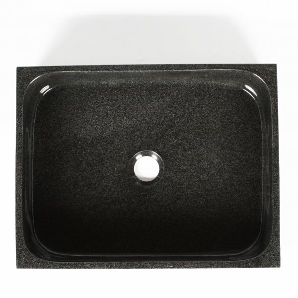 Tv�ttst�ll 45x35cm | Svart natursten | Unika skiftningar