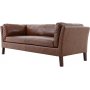 Soffa 3-sits | Vintagebrunt konstläder, skumstoppning & trästomme | Heritage Soffa 3-sits | Vintagebrunt konstläder, skumstoppning & trästomme | Heritage