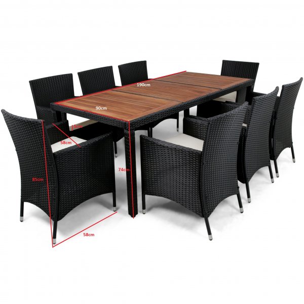 Matgrupp tr�dg�rdsm�bler i konstrotting | 8 stolar | Hunnebostrand