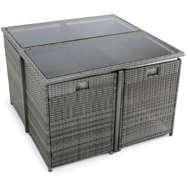 Platseffektiv matgrupp | 4 stolar i konstrotting | Lyfco Malmön Platseffektiv matgrupp | 4 stolar i konstrotting | Lyfco Malmön