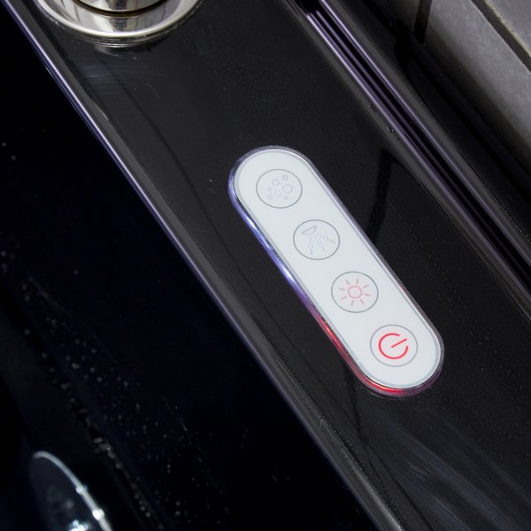 Svart bubbelbadkar | Glasfront, värmare & ljusterapi | 180cm | BK-009V Svart bubbelbadkar | Glasfront, värmare & ljusterapi | 180cm | BK-009V