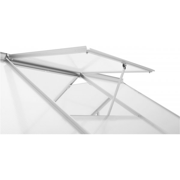 Klassiskt växthus i aluminium 5,9 m² | UV-skyddad kanalplast & bas ingår Klassiskt växthus i aluminium 5,9 m² | UV-skyddad kanalplast & bas ingår