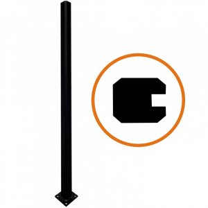 �ndstolpe till glasr�cke 50�50 mm � 1085 mm | Svart RAL 9005