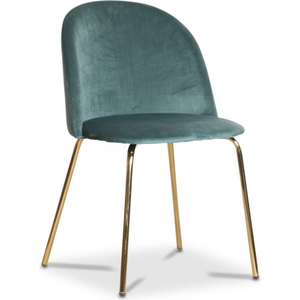 Giovani Velvet – Antikgrön sammetsstol med blanka mässingsben Giovani Velvet – Antikgrön sammetsstol med blanka mässingsben