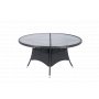 Runt utematbord med h�rdat glas | �150 cm | Tyl�sand svart