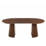 F�rl�ngningsbart runt matbord 120�200 cm i valn�t med plats f�r 4�10 personer | Crossby