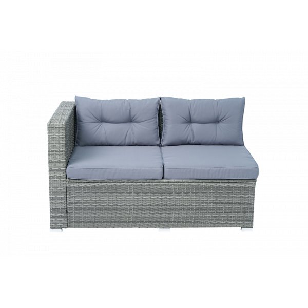 Soffgrupp med dynf�rvaring � H�rnsoffa & bord i gr�tt | Lilla Djursvik