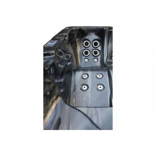 Mimas Spabad Svart | F�r 6 personer | 94 jets | Inklusive lock | LED-belysning | Lyfco