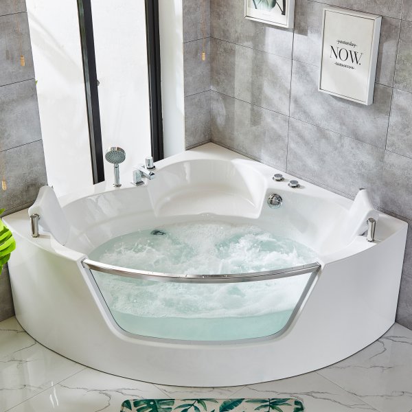 Bubbelbadkar med glasfront & värmare 140x140cm | BK-006V Bubbelbadkar med glasfront & värmare 140x140cm | BK-006V