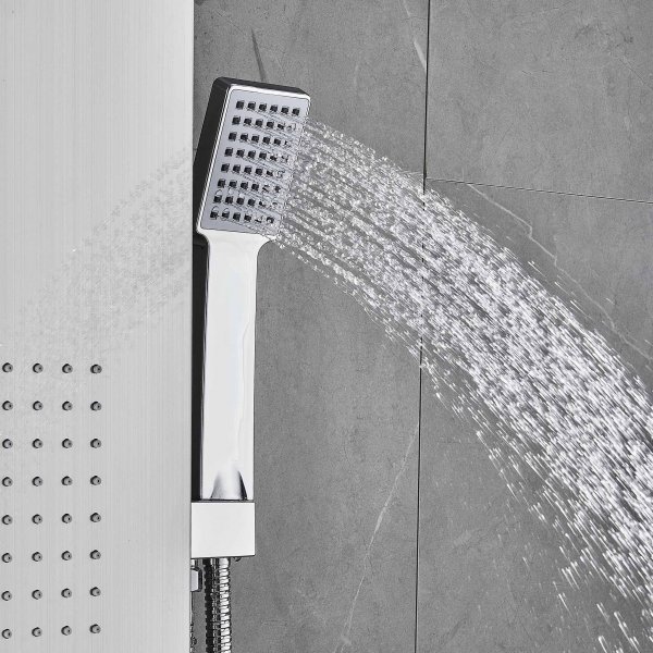 Duschpanel i borstat rostfritt stl | Laura