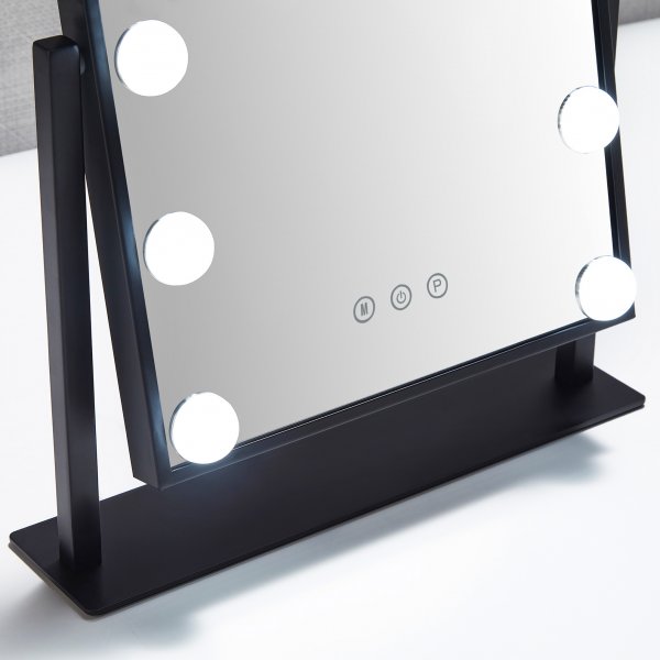 Sminkspegel p fot med LED-belysning | Pamela