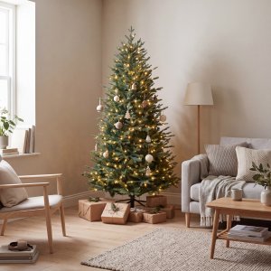 Konstgjord julgran med LED-belysning | 210 cm | 650 LED-lampor