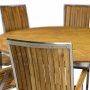Stor rund trdgrdsgrupp i teak / rostfritt stl | Bord & 8 positionsstolar