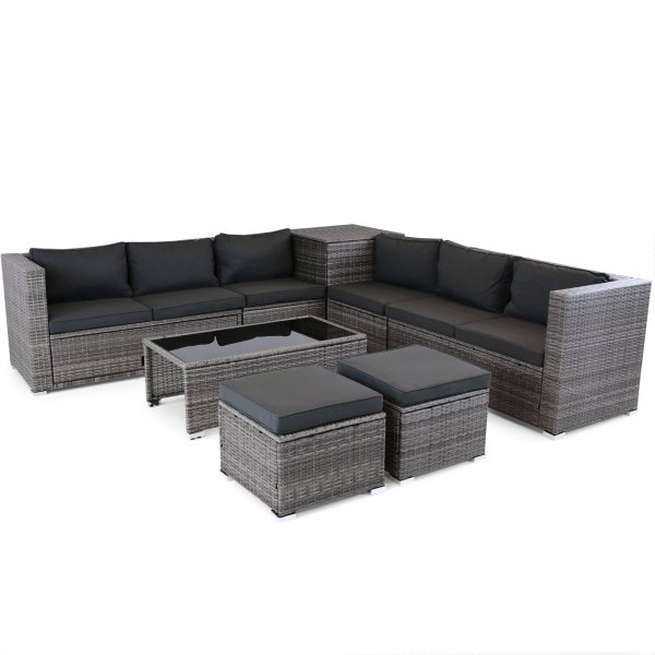 Exklusiv loungegrupp | Inbyggd förvaring | Grå konstrotting | Djursvik Exklusiv loungegrupp | Inbyggd förvaring | Grå konstrotting | Djursvik