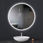 Rund badrumsspegel 80cm med LED-lyse | Anti-fog & touch-styrning
