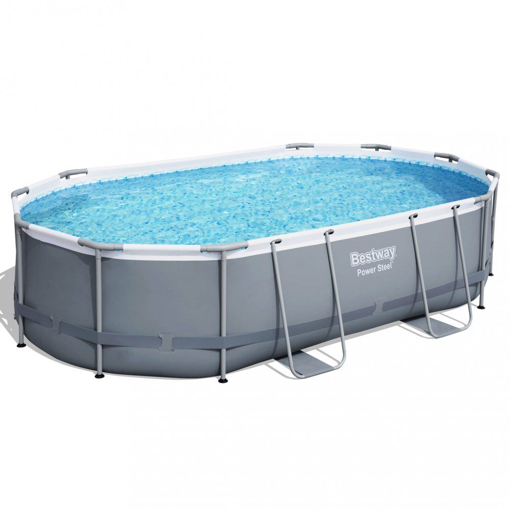 Bestway pool ovan mark 4,88x3,05m | 1m djup | Power Steel Oval (56448) | Oval ovanmarkpool från Bestway